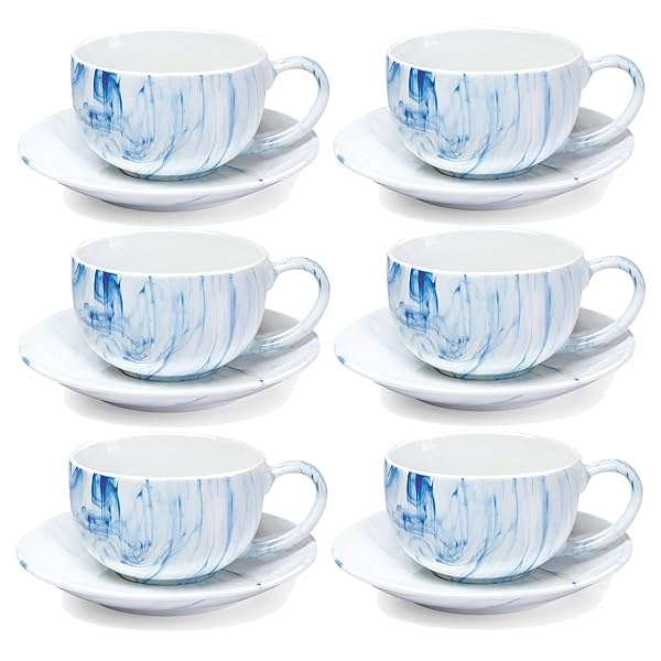 Image of Treo by Milton Marble Cup and Saucer Set of 12