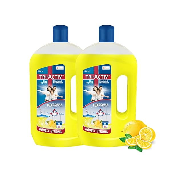 Image of Tri-Activ Double Strong Disinfectant Floor Cleaner Pack of 2 (1000ml x 2 Units)