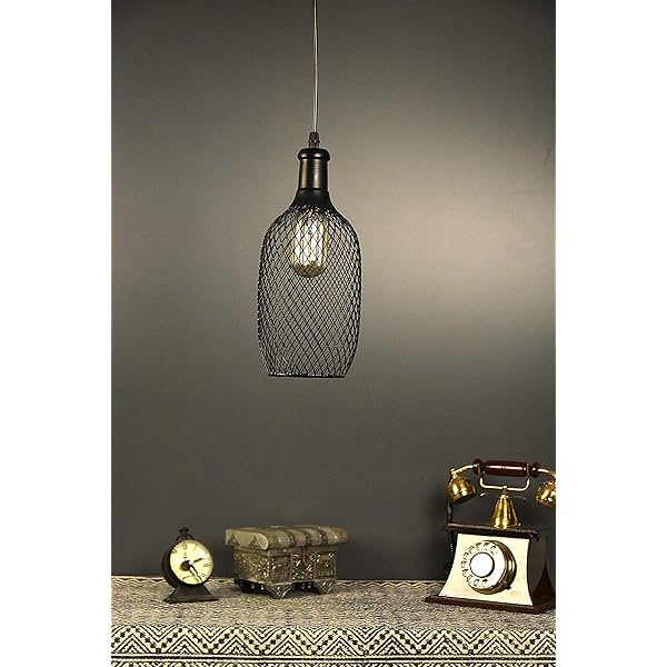 Image of Tu Casa HG-15 Bottle Shape Metal Mesh Pendant Light