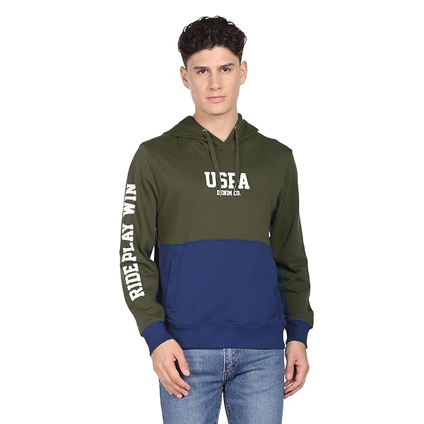 Image of U.S. POLO ASSN. Men's Cotton Hooded Neck Sweatshirt