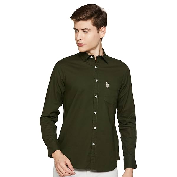 Image of U.S. POLO ASSN. Men's Solid Regular Fit Shirt