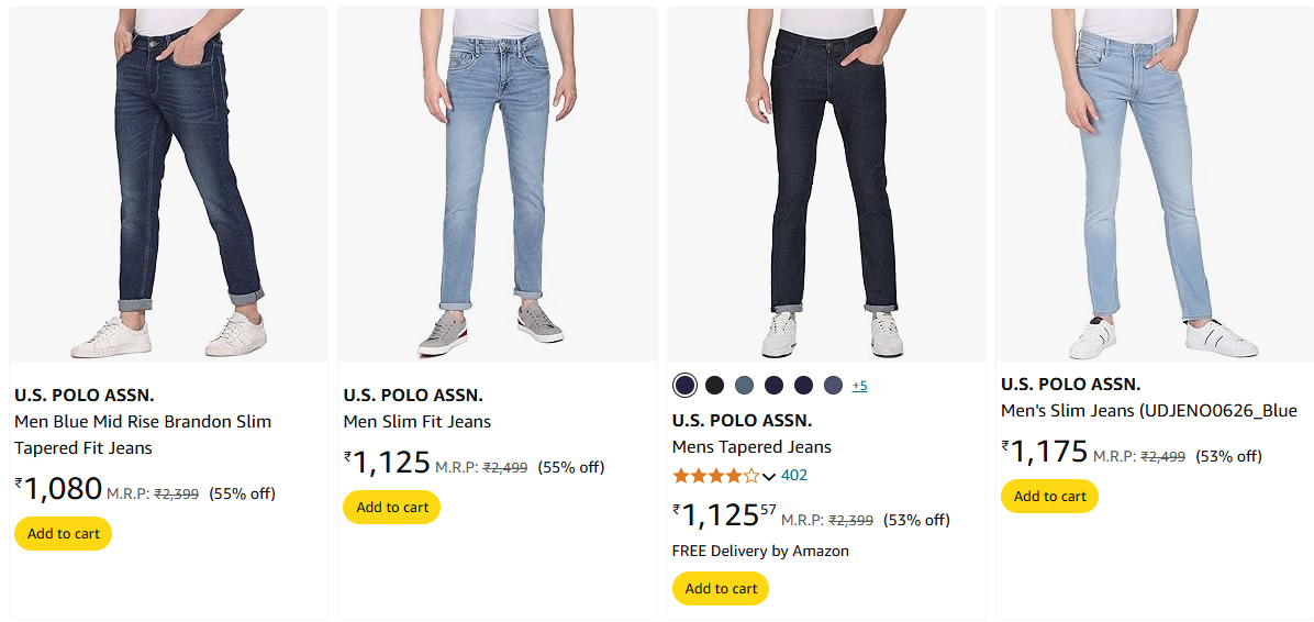 Image of U.S. Polo Assn. Men's Jeans upto 55% Discount