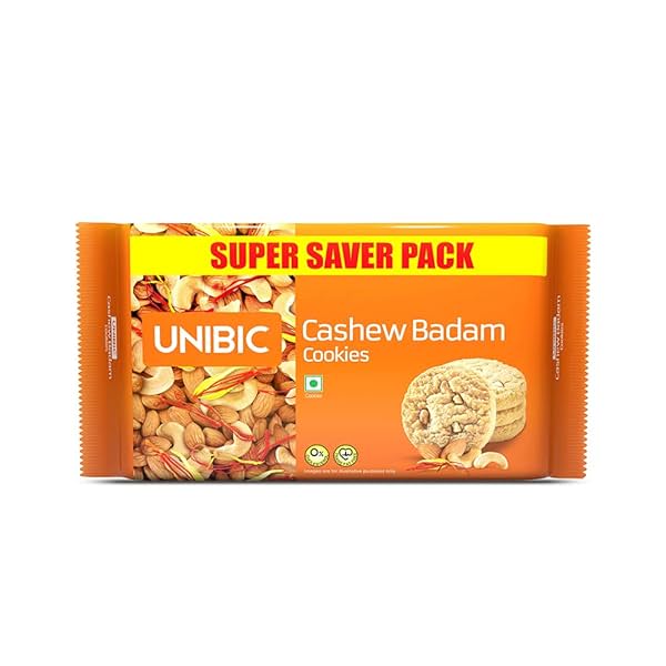 Image of UNIBIC FOODS Cashew Badam Cookies, 500 g