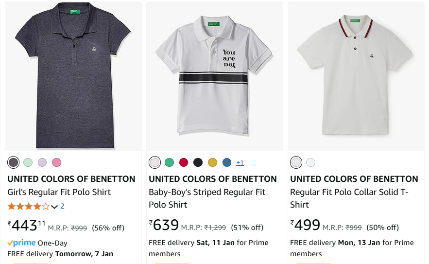 Image of UNITED COLORS OF BENETTON Boys Polo Shirt Min. 50% Discount 