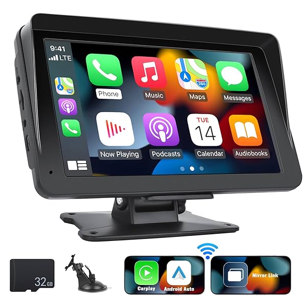 Image of UNITOPSCI 7 Inch Wireless CarPlay Car Stereo