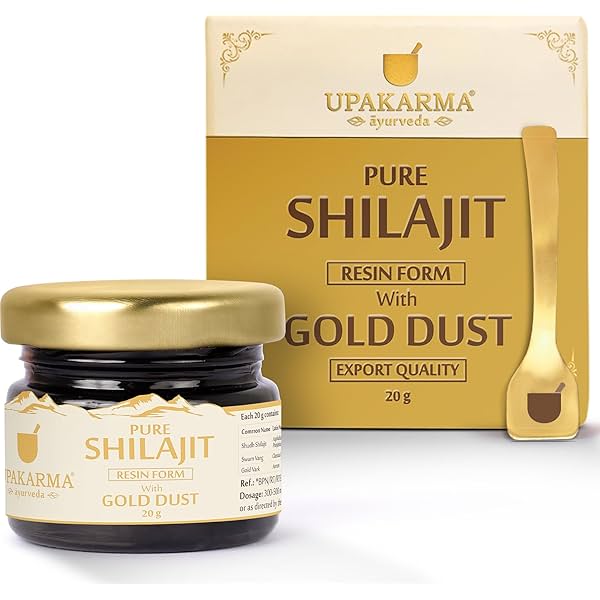 Image of UPAKARMA Pure Shilajit Resin with Gold Dust 20g 