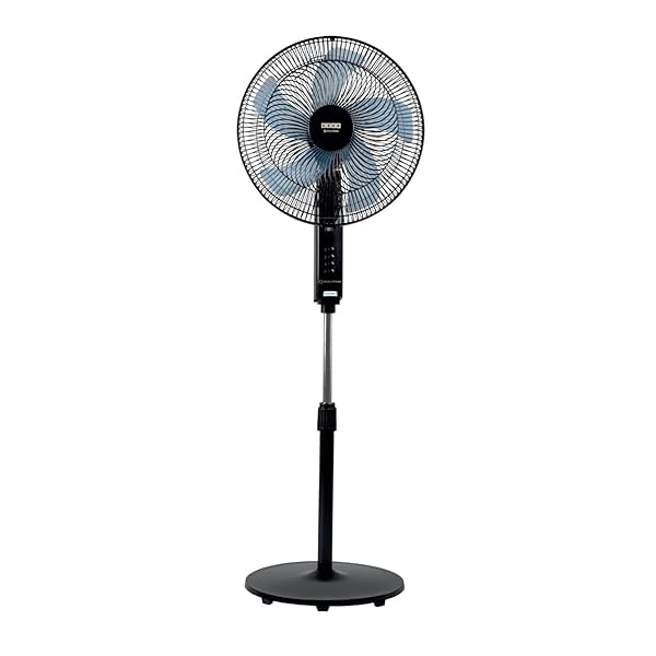 Image of USHA Cyclotron 400mm 5 Blade Pedestal Fan (Black)