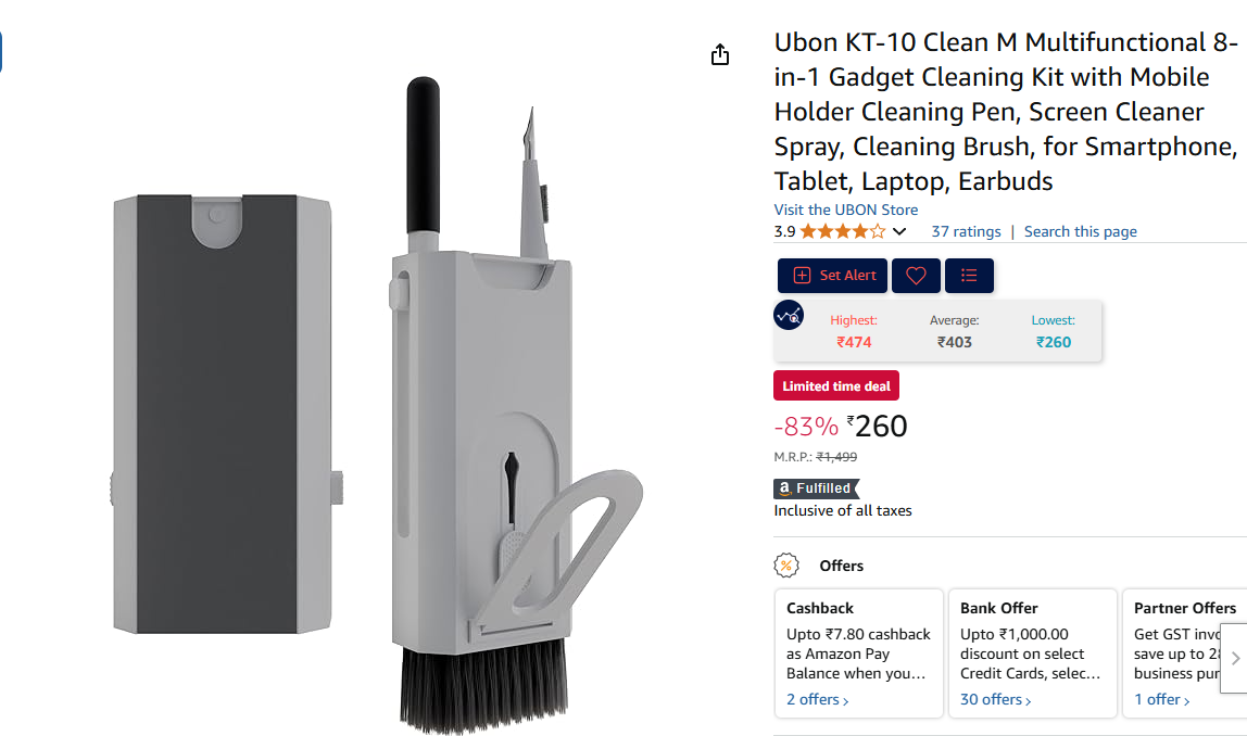 Image of Ubon KT-10 Clean M Multifunctional Cleaning Kit