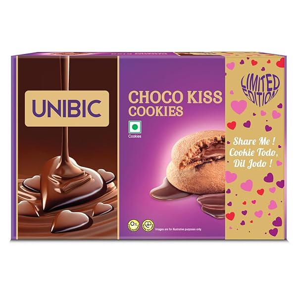 Image of Unibic Choco Kiss Choco filled Cookies 500gram | Chocolate