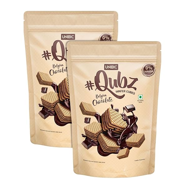 Image of Unibic Qubz Belgian Chocolate Wafer 0% Maida |240gm