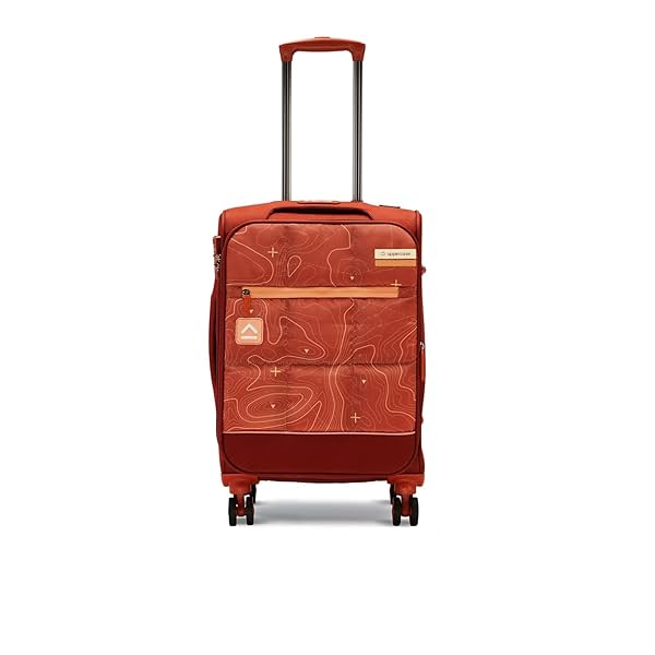 Image of Uppercase Polyester Topo Cabin Trolley Bag.