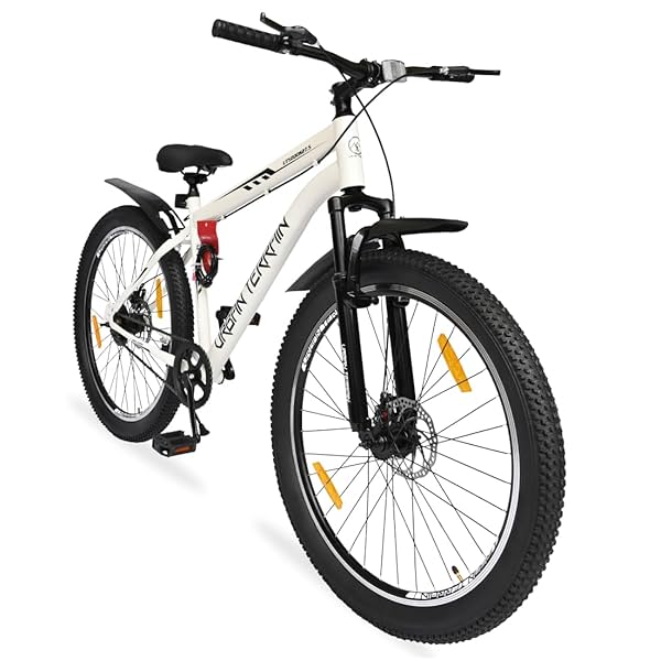 Image of Urban Terrain Steel Cycle/Bicycle MTB 27.5T Single Speed with Front Suspension,Disc Brake,Bell & Lock Cycle for Men/Boys