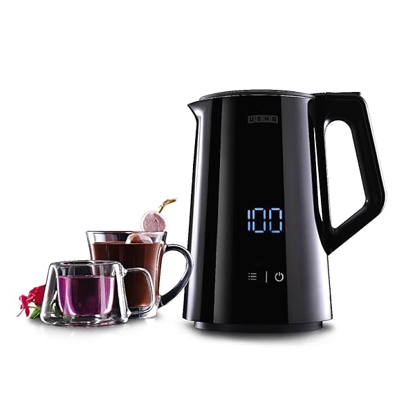 Image of Usha ICHEF Programmable Kettle 2000 Watt 1.5L Digital LED Display & Touch control