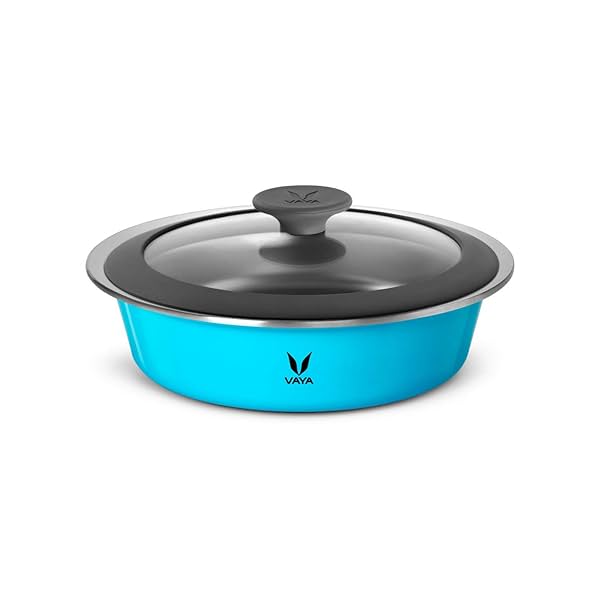 Image of VAYA Premium Stainless Steel Insulated Modern Casserole with Glass Lid for Keeping Roti Rice Meals Fresh and Hot