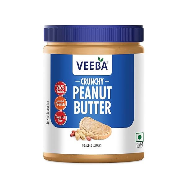 Image of VEEBA Crunchy Peanut Butter| High Protein|Naturally Gluten Free|Vegan|