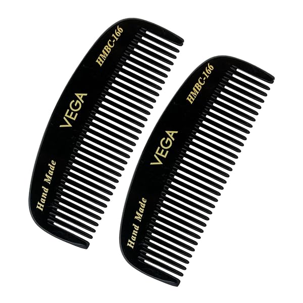 Image of VEGA Beard Comb, Black (Pack of 2)