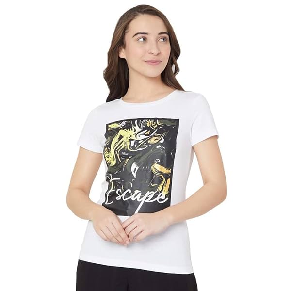 Image of VERO MODA Women's Cotton Regular Fit T-Shirt