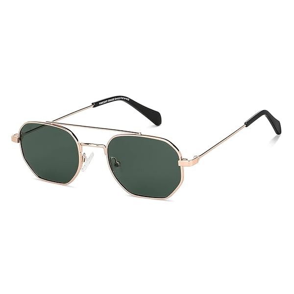 Image of VINCENT CHASE EYEWEAR Unisex Adult | Full Rim Hexagonal Stylish Sunglasses Small