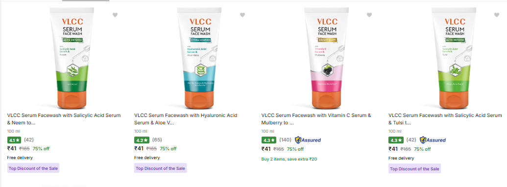 Image of VLCC Beauty Product Starting @₹41