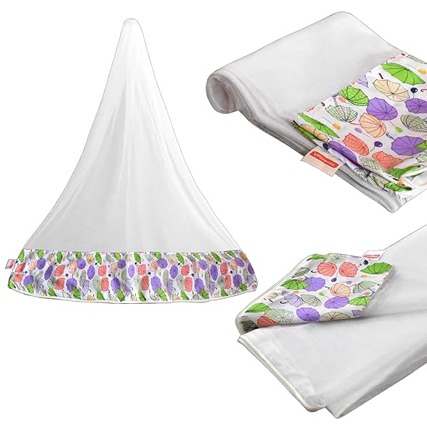 Image of VParents Mosquito Net for Baby Cradle Jhula Saree 