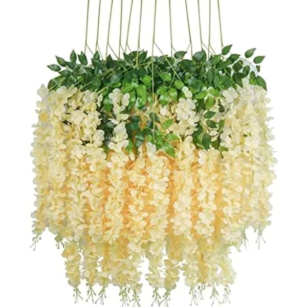 Image of VRB Artificial Wisteria Vine (43.2Ft, Peach, 6)