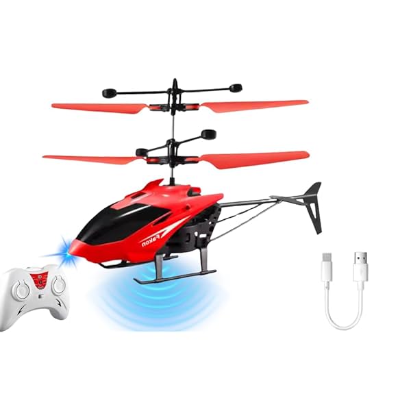 Image of VRIKRION Toy Flying Helicopter,Remote Control Helicopter for 6 + Years Boys Indoor and Outdoor Helicopter,