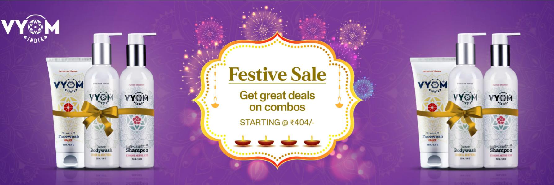 Image of VYOM INDIA Festive Sale : Up to 30% + Extra 5% Off on Beauty Products