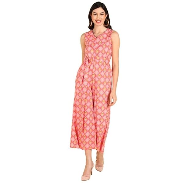 Image of Vaamsi Polyester Printed Jumpsuit
