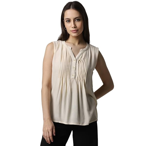 Image of Van Heusen Women's Solid Regular Fit Blouse