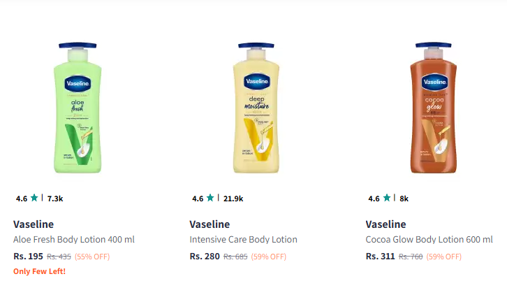 Image of Vaseline Body Serum Lotion Starting At @₹195