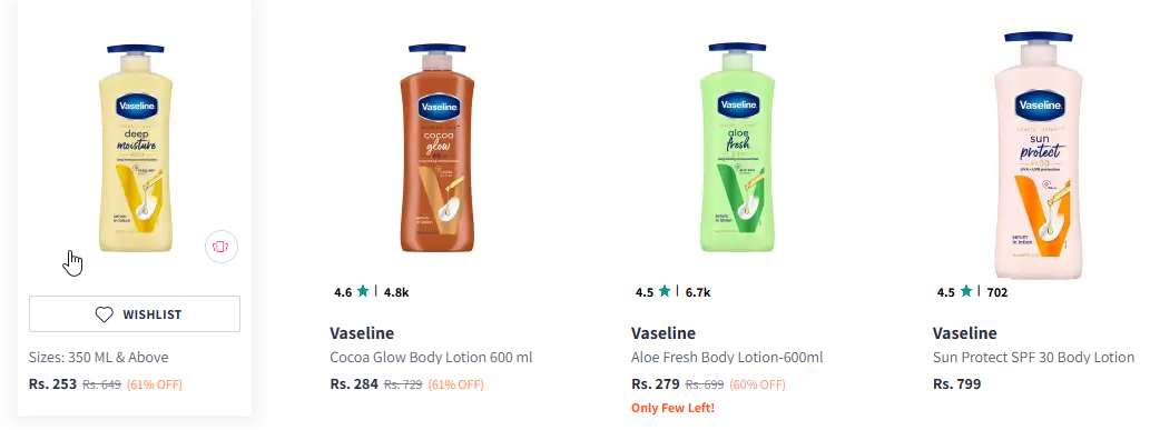 Image of Vaseline lotion up to 61% Discount 