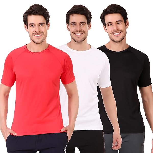 Image of Vector X OMT-257 Dry-Touch Men's Round Neck T-Shirt (Pack of 3 T-Shirt)