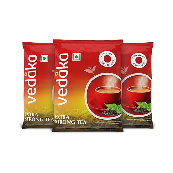 Image of Vedaka Extra Strong Tea| Kadak Chai | Bold & Aromatic | 1.5 Kg (Pack Of 3, Each 500 g)