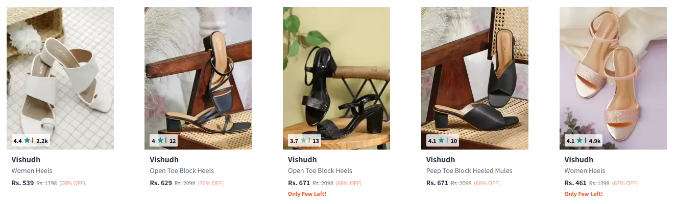 Image of Vishudh Women Heels min. 60-70% Discount