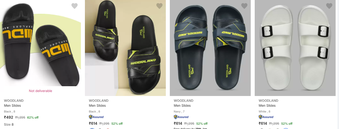 Image of WOODLAND Men Slides Starting at ₹492