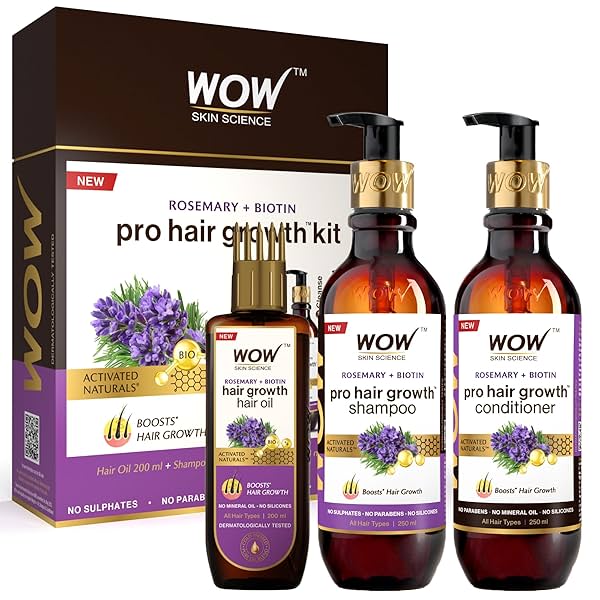 Image of WOW Skin Science Rosemary Oil & Biotin Hair Growth Kit