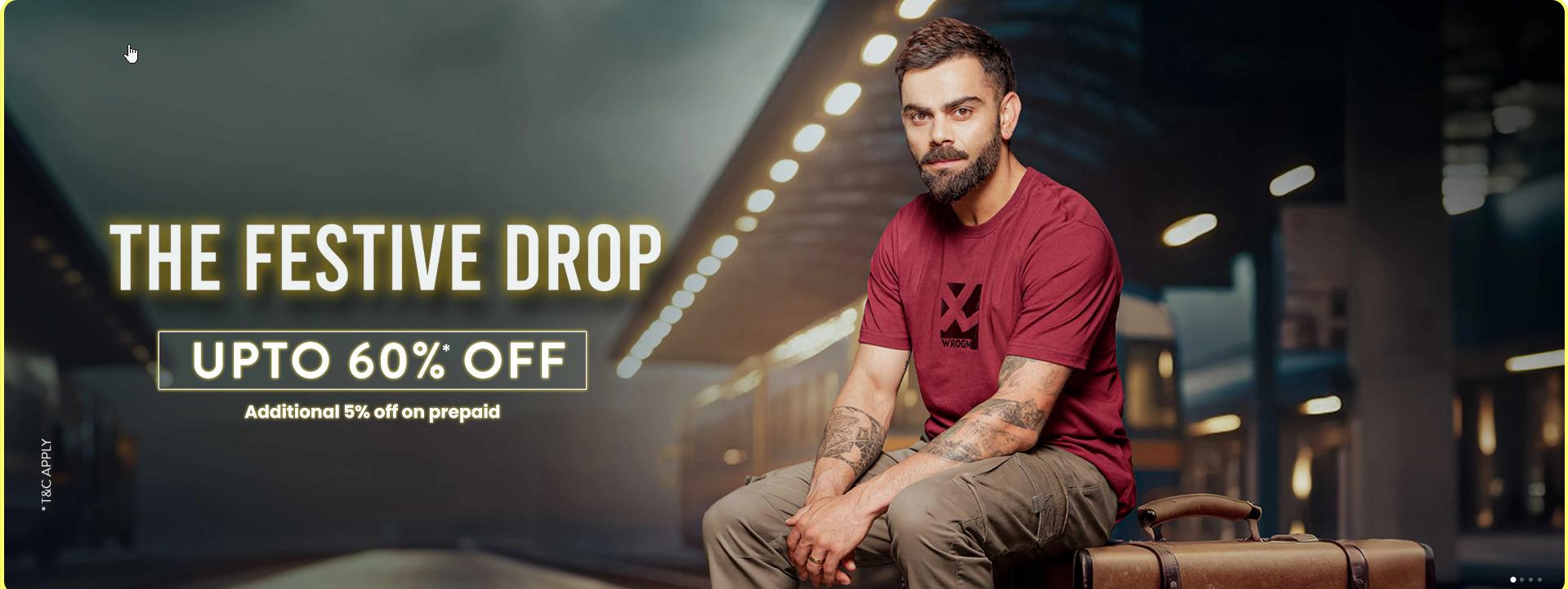 Image of WROGN The Festive Drop up to 60% Discount + Extra 5% off 