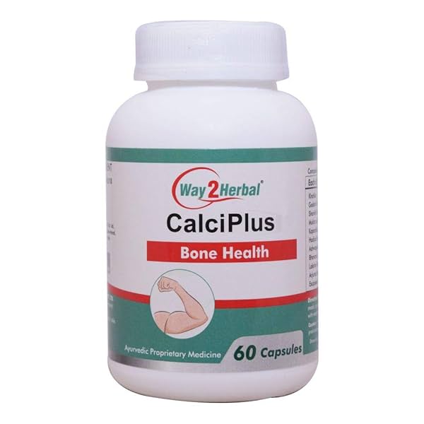 Image of Way2Herbal Calci Plus Bone Health 675mg (60 Count Pack of 1)