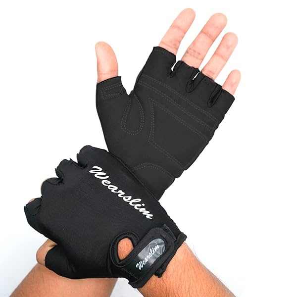 Image of Wearslim Premium Workout Weight Lifting Fingerless Gym Gloves (Size- S)