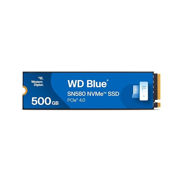 Image of Western Digital WD Blue SN580 PCIe Gen 4 NVMe SSD Internal Storage, 500GB