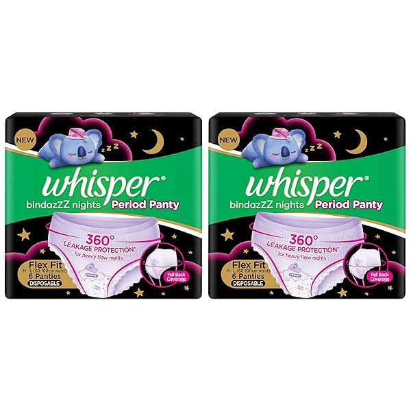 Image of Whisper Bindazzz Night Period Panty (Pack of 2)