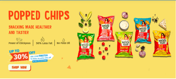 Image of Wickedgüd Offer: Get Up to 30% Off & Extra 20% off on Wickedgüd Snacks & chips