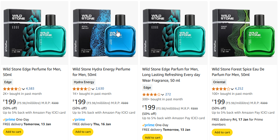 Image of Wild Stone Edge Perfume for Men Starting Price @ ₹199