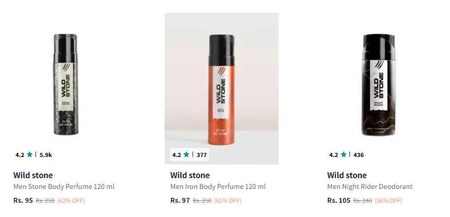 Image of Wild Stone Men Stone Body Perfume 120ml Starting @ ₹95