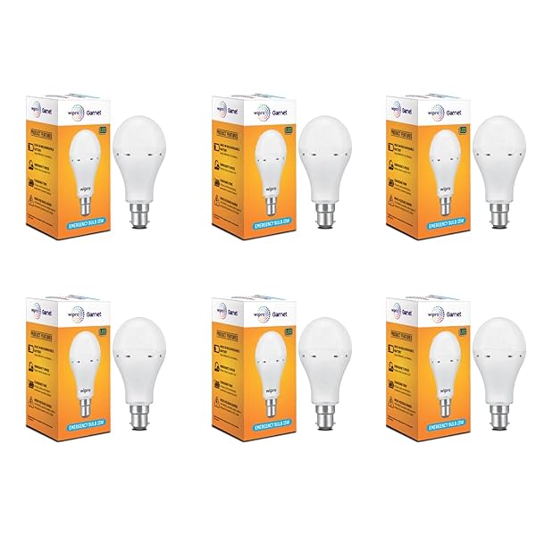 Image of Wipro Garnet 15w LED Emergency Bulb (Pack of 6)