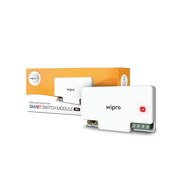 Image of Wipro Smart Switch Module, 4 Switch Control Compatible with Alexa & Google Home (Pack of 1,White)