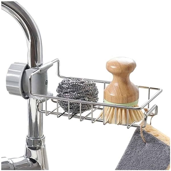 Image of Woffely Deck Mount Faucet Storage Racks