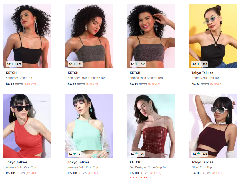 Image of Women's Branded Tops Up to 90% Discount