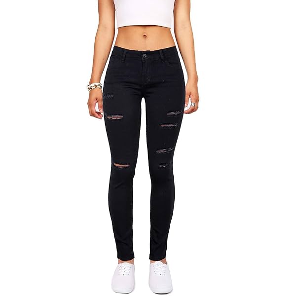 Image of Women's Distressed Skinny Jeans (100gms * pack of 3)