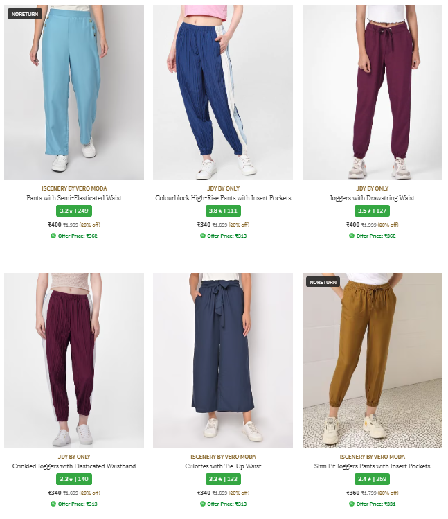 Image of Women's Trousers & Pants Up to 80% Discount